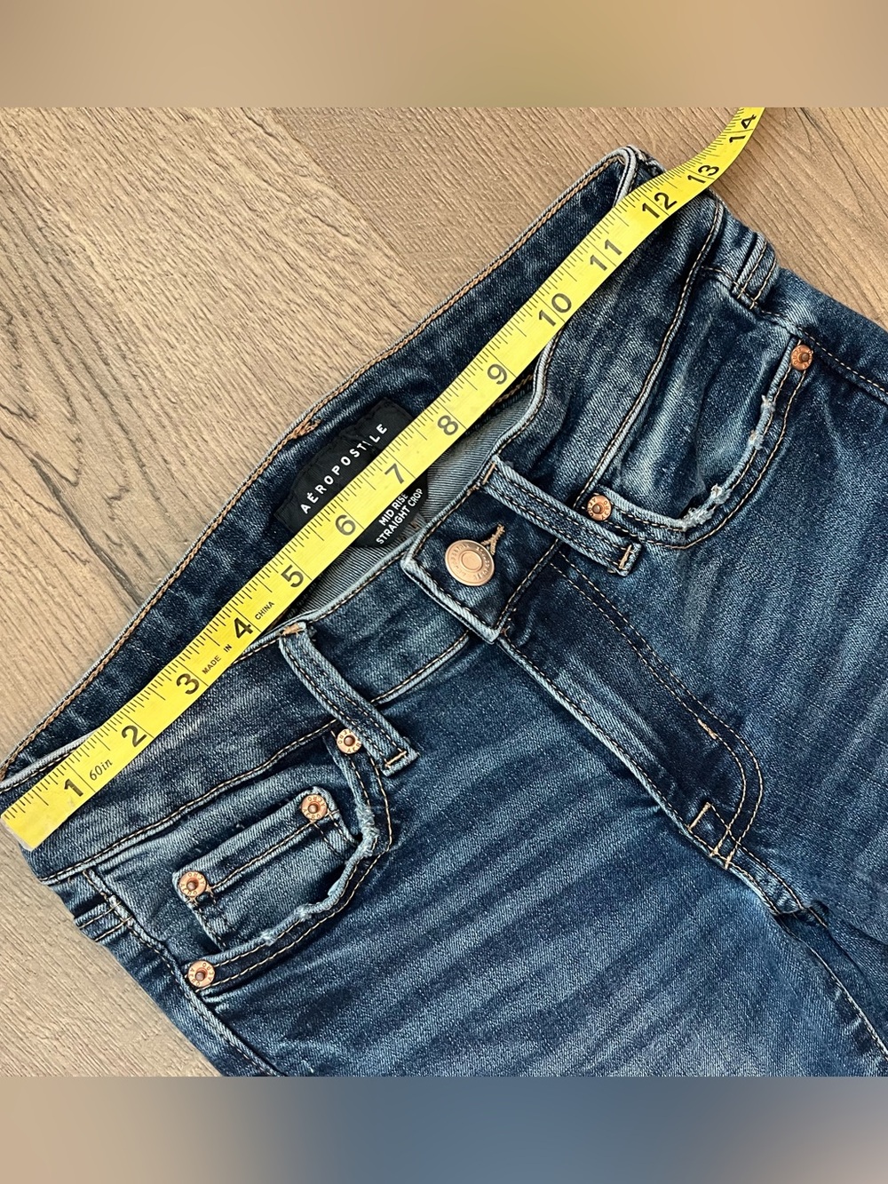 Aeropostale mid rise Straight leg blue Jeans - Picture 6 of 8